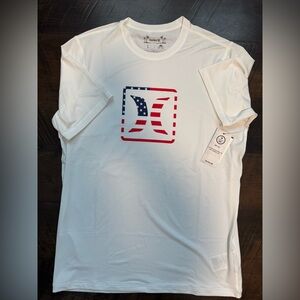 NWT Hurley Red, White and Blue SPF 50 Men’s Swim Shirt